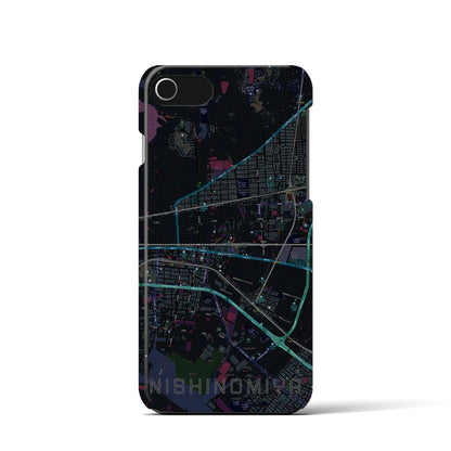 【西宮（兵庫県）】地図柄iPhoneケース（バックカバータイプ）