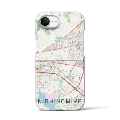 【西宮（兵庫県）】地図柄iPhoneケース（バックカバータイプ）