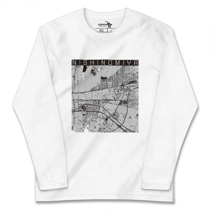 【西宮（兵庫県）】地図柄ロングスリーブTシャツ