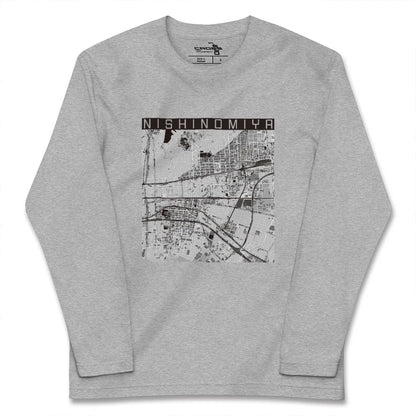 【西宮（兵庫県）】地図柄ロングスリーブTシャツ