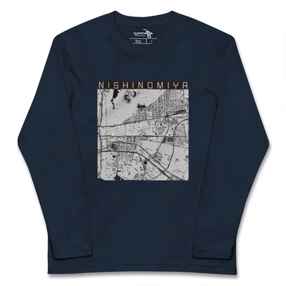 【西宮（兵庫県）】地図柄ロングスリーブTシャツ