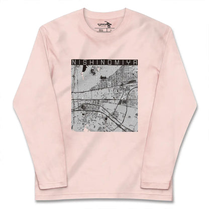 【西宮（兵庫県）】地図柄ロングスリーブTシャツ