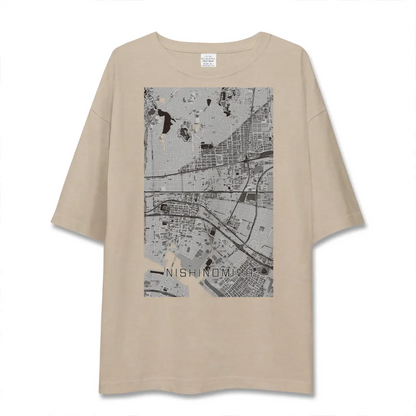 【西宮（兵庫県）】地図柄ビッグシルエットTシャツ