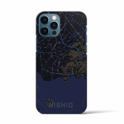 【西尾2（愛知県）】地図柄iPhoneケース（バックカバータイプ）