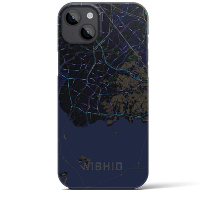 【西尾2（愛知県）】地図柄iPhoneケース（バックカバータイプ）