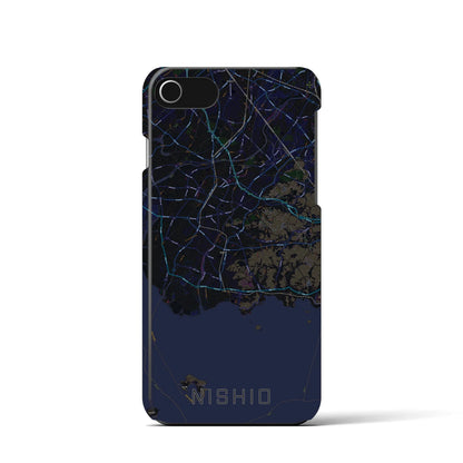 【西尾2（愛知県）】地図柄iPhoneケース（バックカバータイプ）