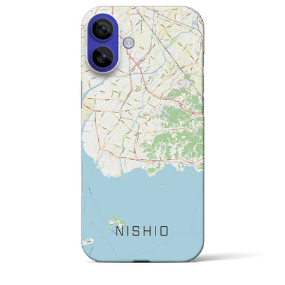 【西尾2（愛知県）】地図柄iPhoneケース（バックカバータイプ）ナチュラル・iPhone 16 Pro Max 用