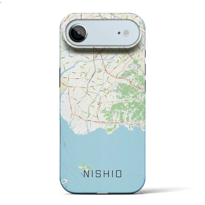 【西尾2（愛知県）】地図柄iPhoneケース（バックカバータイプ）