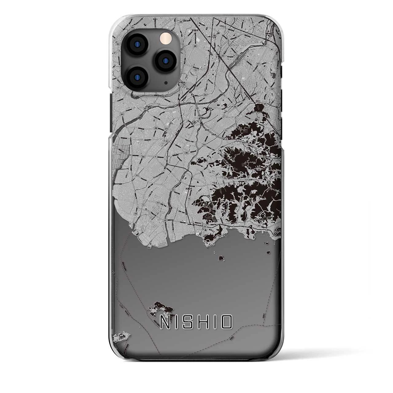 【西尾2（愛知県）】地図柄iPhoneケース（クリアタイプ）