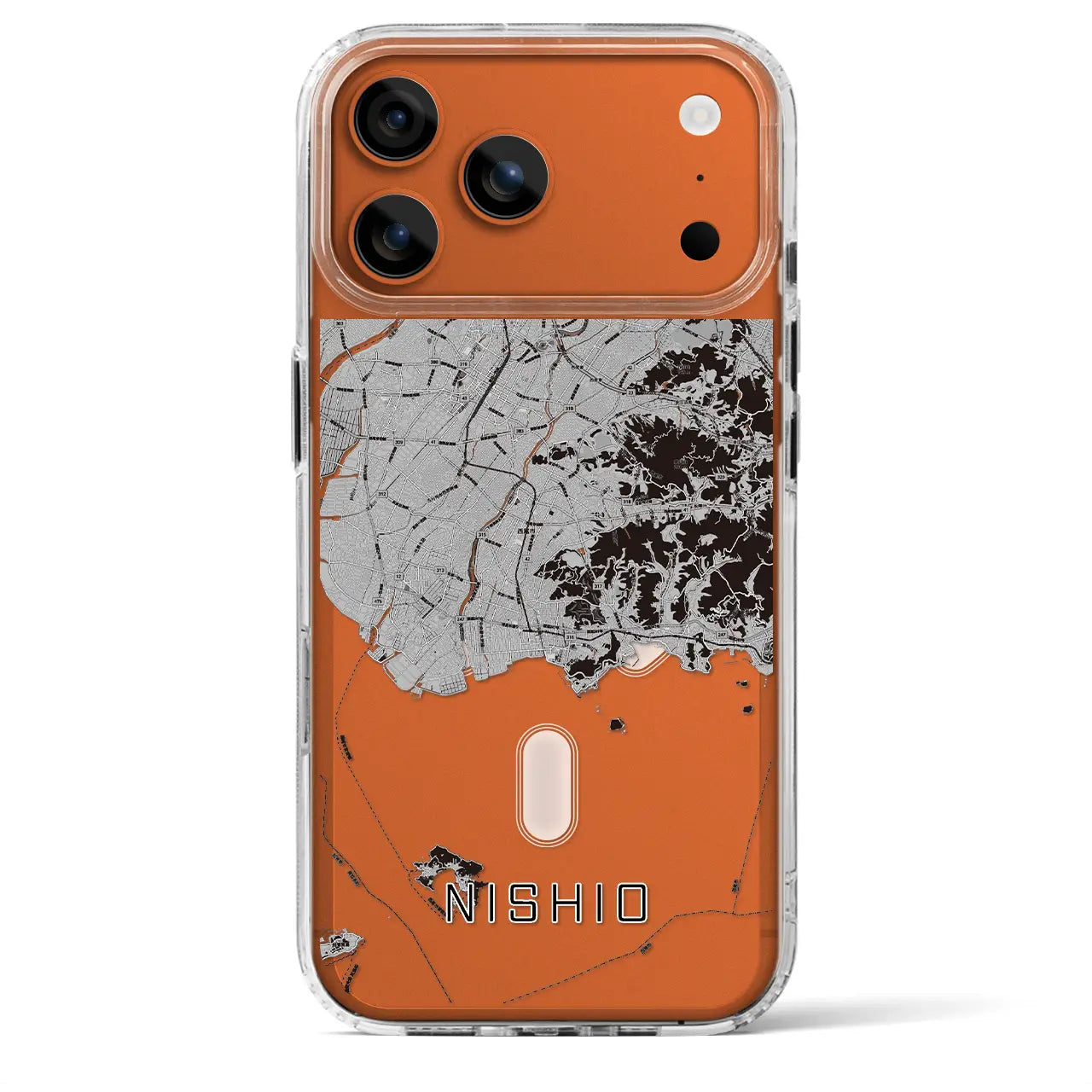 【西尾2（愛知県）】地図柄iPhoneケース（MagSafeタイプ）