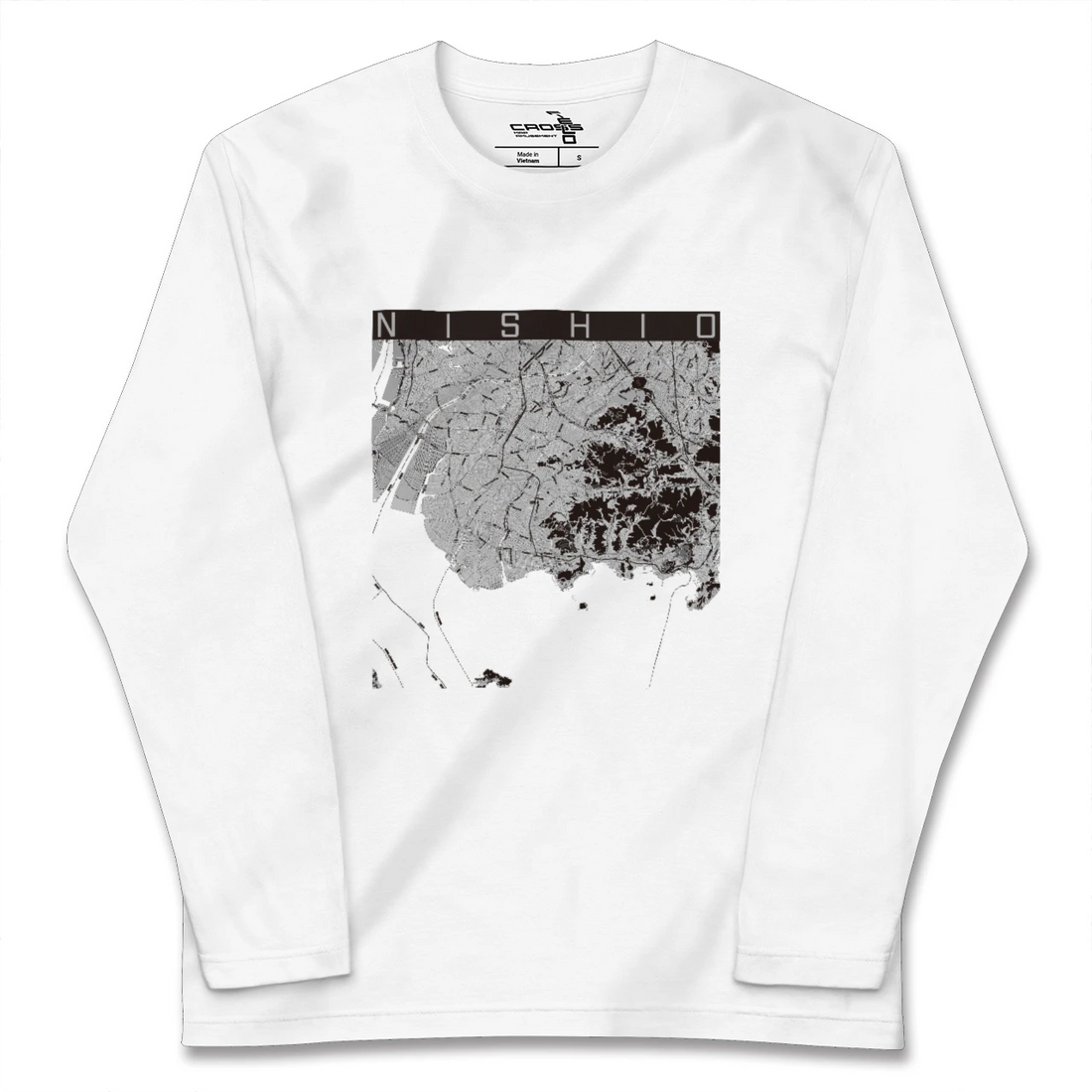 【西尾2(愛知県)】地図柄ロングスリーブTシャツ