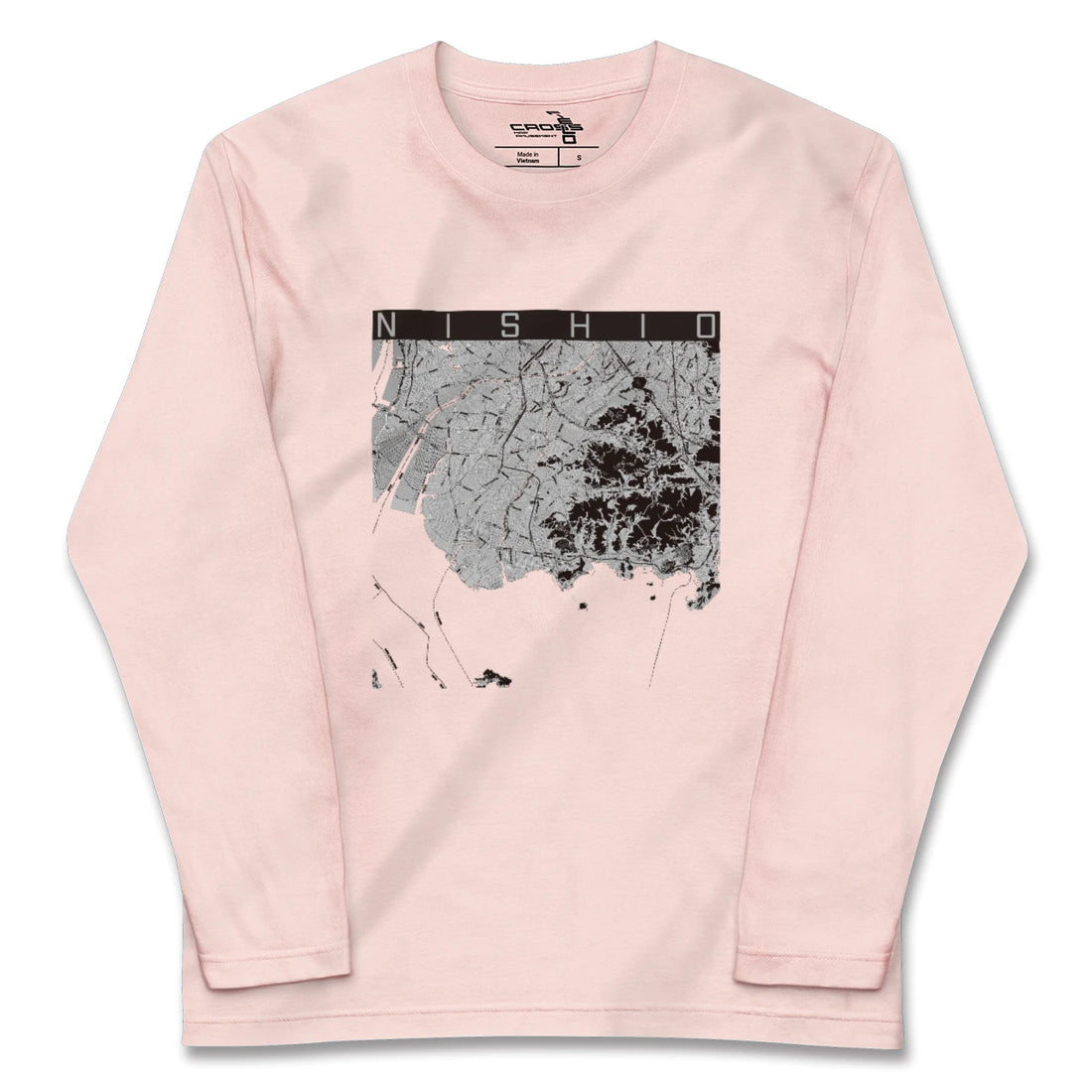 【西尾2（愛知県）】地図柄ロングスリーブTシャツ