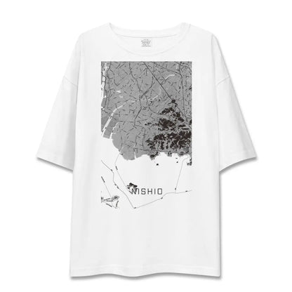 【西尾2（愛知県）】地図柄ビッグシルエットTシャツ