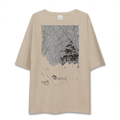 【西尾2（愛知県）】地図柄ビッグシルエットTシャツ