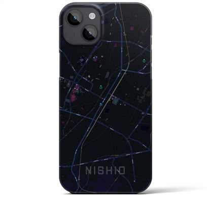 【西尾（愛知県）】地図柄iPhoneケース（バックカバータイプ）