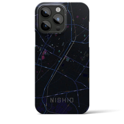 【西尾（愛知県）】地図柄iPhoneケース（バックカバータイプ）