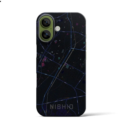 【西尾（愛知県）】地図柄iPhoneケース（バックカバータイプ）