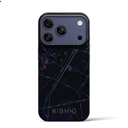 【西尾（愛知県）】地図柄iPhoneケース（バックカバータイプ）