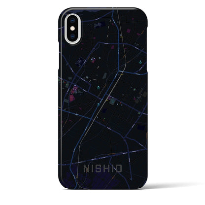 【西尾（愛知県）】地図柄iPhoneケース（バックカバータイプ）