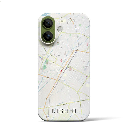 【西尾（愛知県）】地図柄iPhoneケース（バックカバータイプ）