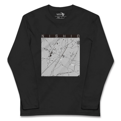 【西尾（愛知県）】地図柄ロングスリーブTシャツ