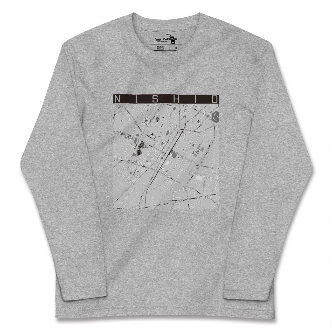 【西尾（愛知県）】地図柄ロングスリーブTシャツ