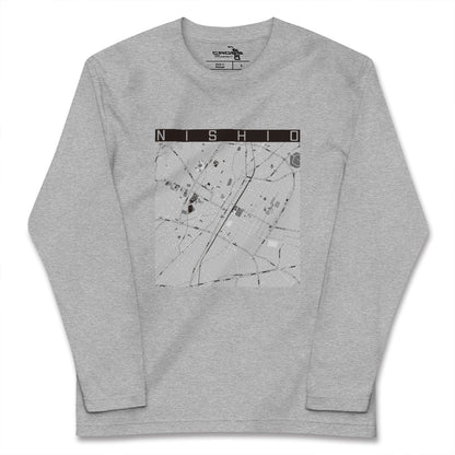 【西尾（愛知県）】地図柄ロングスリーブTシャツ