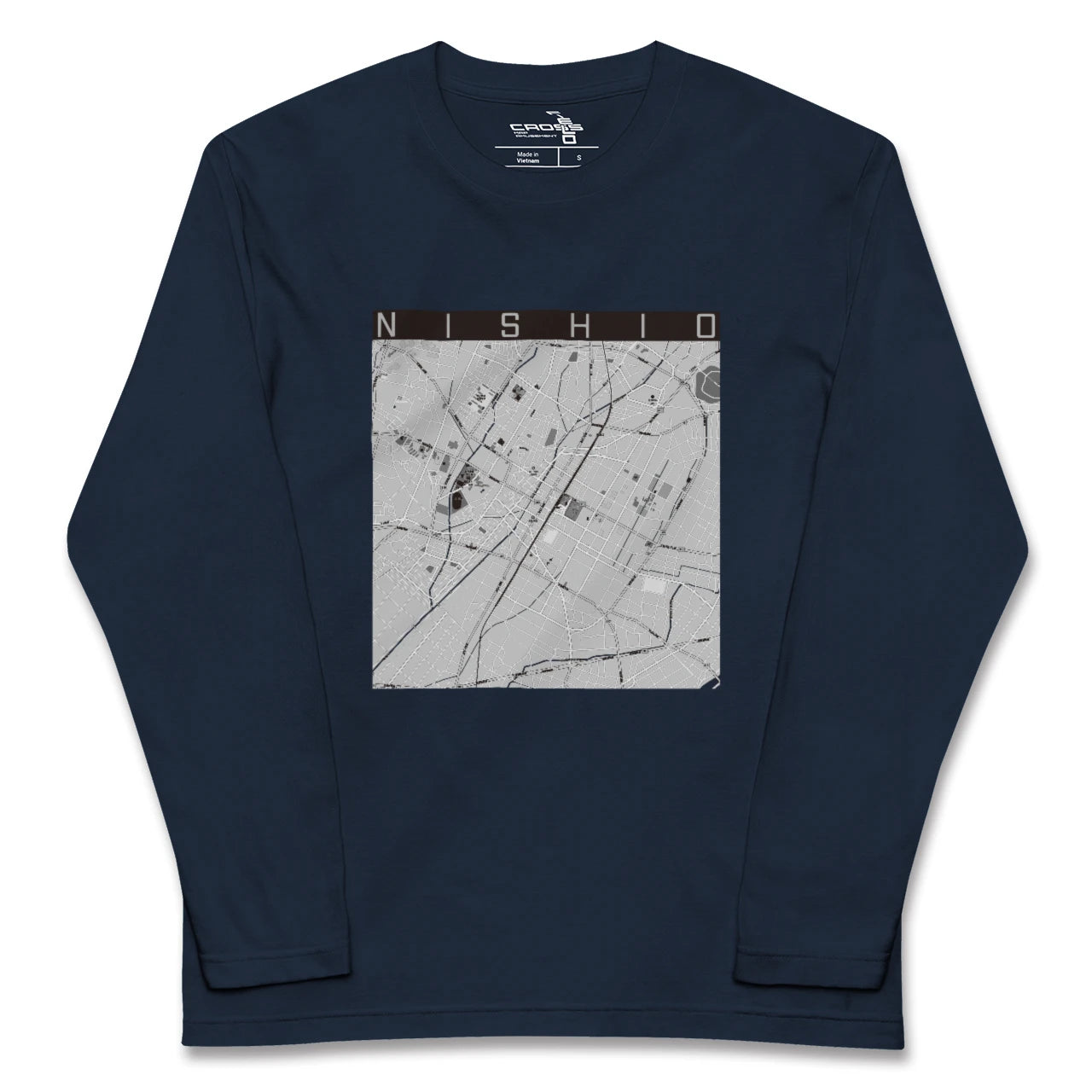 【西尾（愛知県）】地図柄ロングスリーブTシャツ
