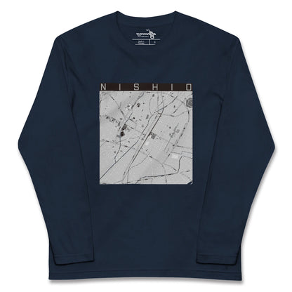 【西尾（愛知県）】地図柄ロングスリーブTシャツ
