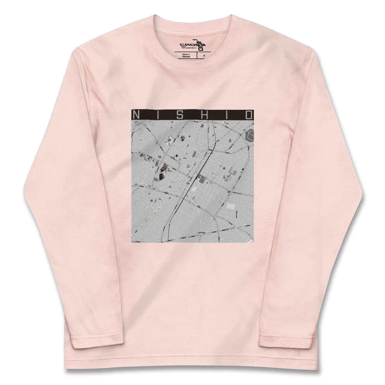 【西尾（愛知県）】地図柄ロングスリーブTシャツ
