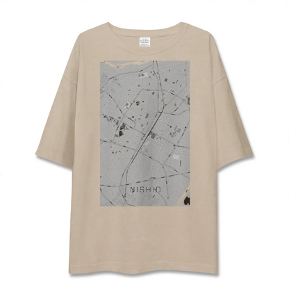 【西尾（愛知県）】地図柄ビッグシルエットTシャツ