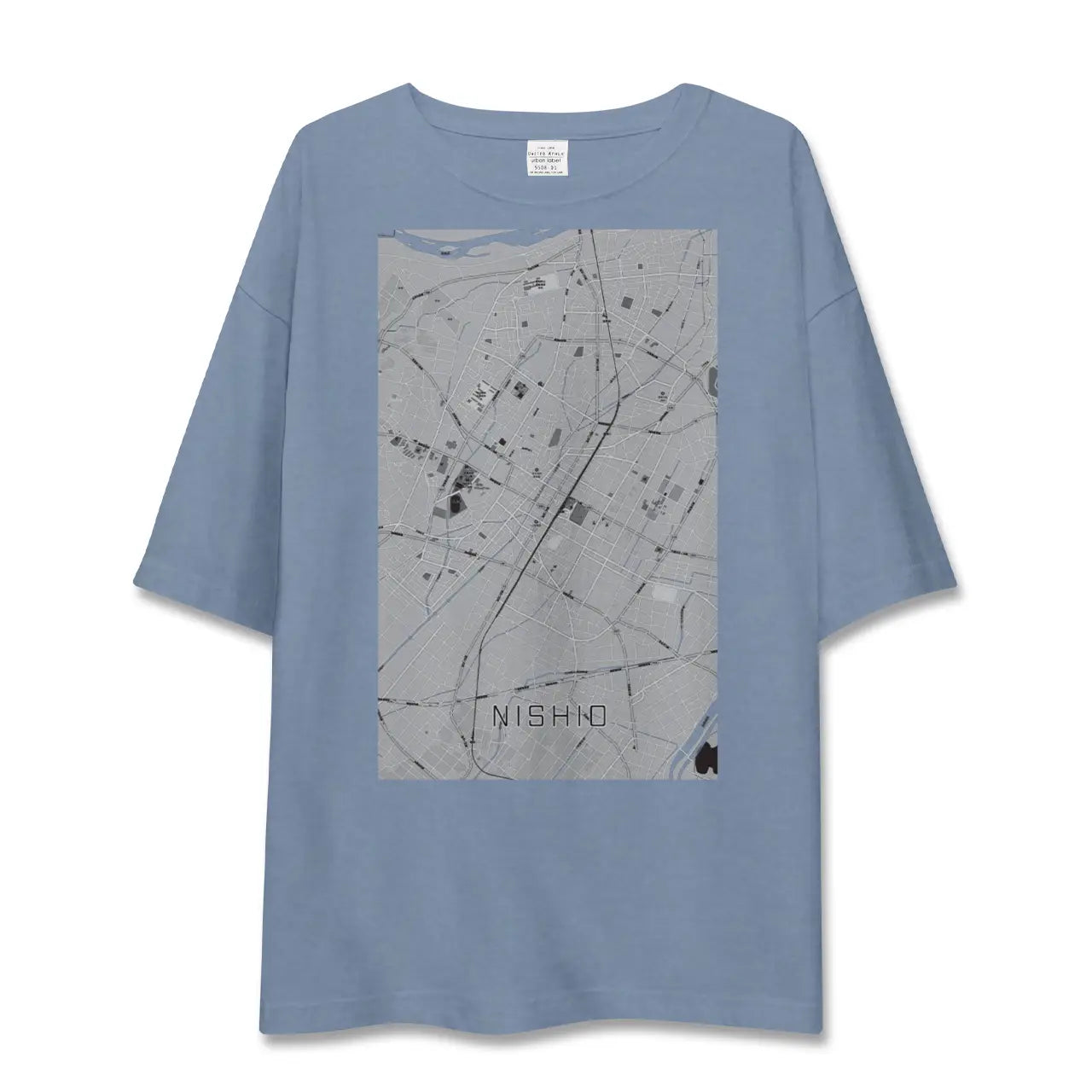 【西尾（愛知県）】地図柄ビッグシルエットTシャツ