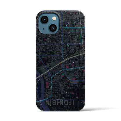 【西大路（京都府）】地図柄iPhoneケース（バックカバータイプ）