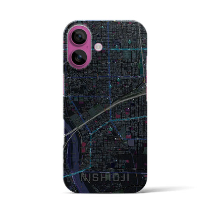 【西大路（京都府）】地図柄iPhoneケース（バックカバータイプ）