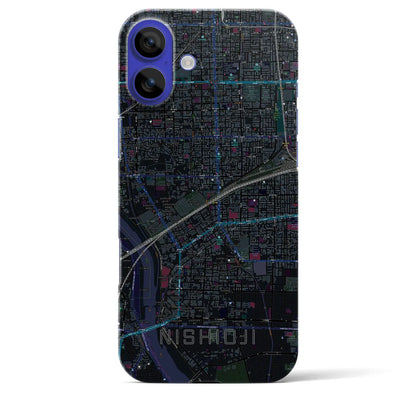 【西大路（京都府）】地図柄iPhoneケース（バックカバータイプ）