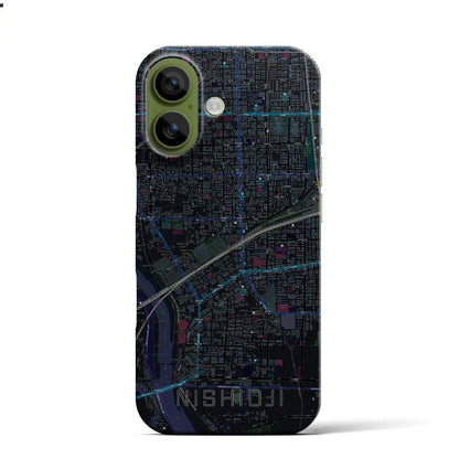 【西大路（京都府）】地図柄iPhoneケース（バックカバータイプ）