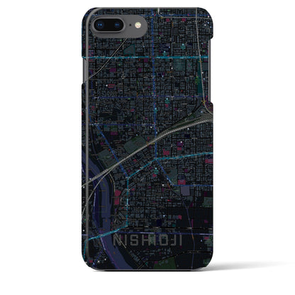 【西大路（京都府）】地図柄iPhoneケース（バックカバータイプ）