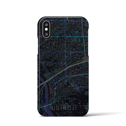 【西大路（京都府）】地図柄iPhoneケース（バックカバータイプ）