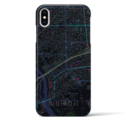 【西大路（京都府）】地図柄iPhoneケース（バックカバータイプ）