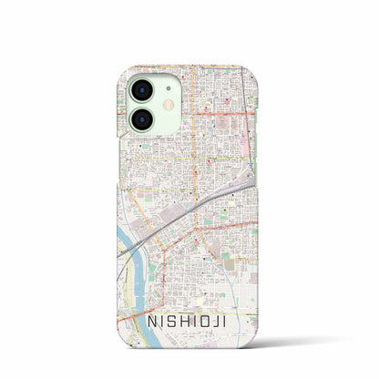 【西大路（京都府）】地図柄iPhoneケース（バックカバータイプ）