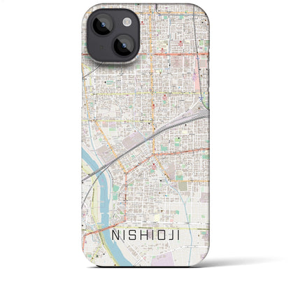 【西大路（京都府）】地図柄iPhoneケース（バックカバータイプ）