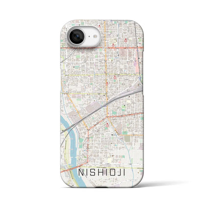 【西大路（京都府）】地図柄iPhoneケース（バックカバータイプ）