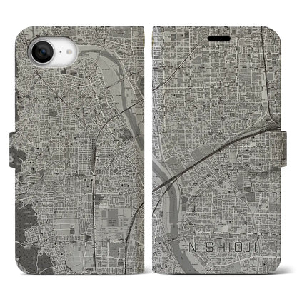 【西大路（京都府）】地図柄iPhoneケース（手帳タイプ）