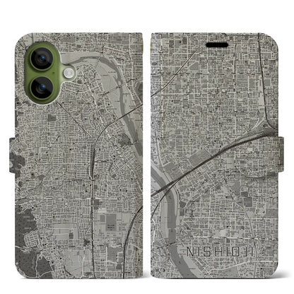 【西大路（京都府）】地図柄iPhoneケース（手帳タイプ）