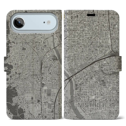 【西大路（京都府）】地図柄iPhoneケース（手帳タイプ）