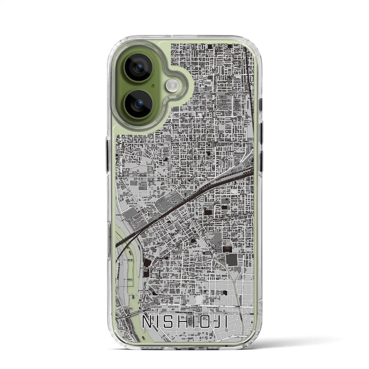 【西大路（京都府）】地図柄iPhoneケース（MagSafeタイプ）