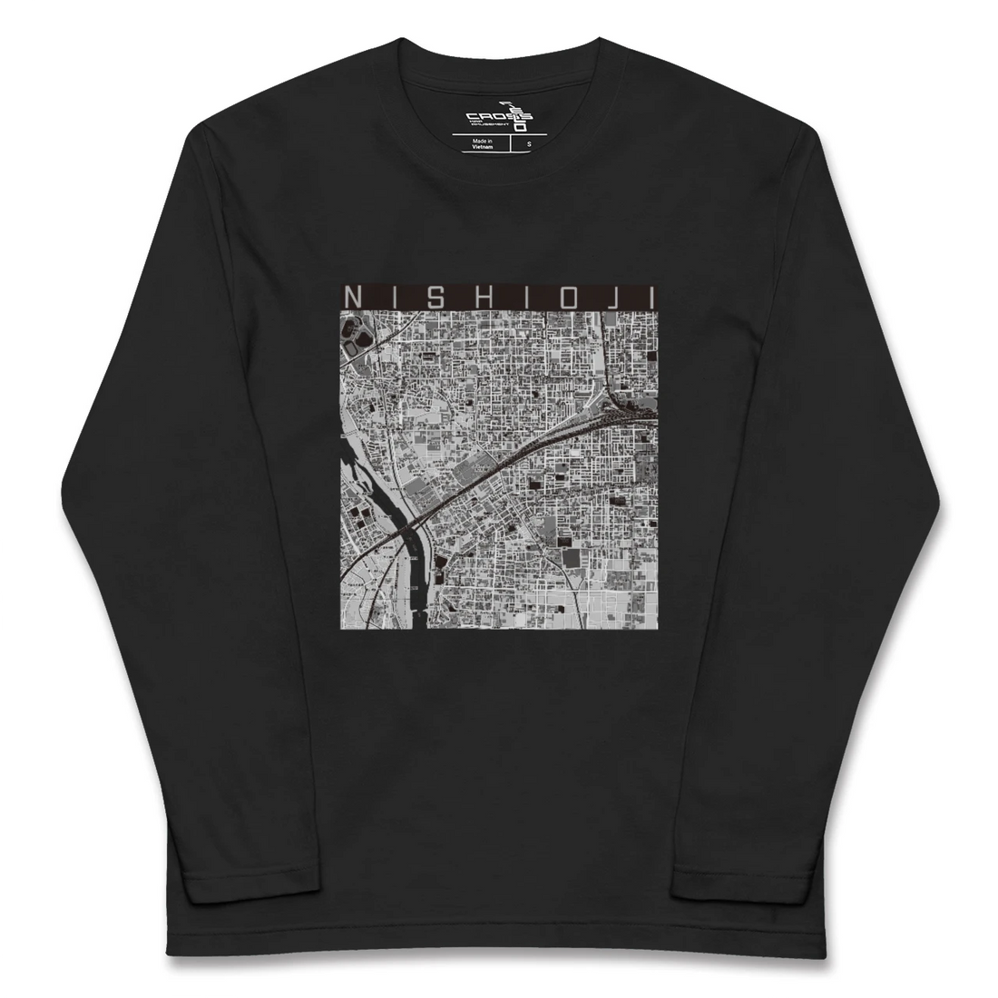 【西大路（京都府）】地図柄ロングスリーブTシャツ