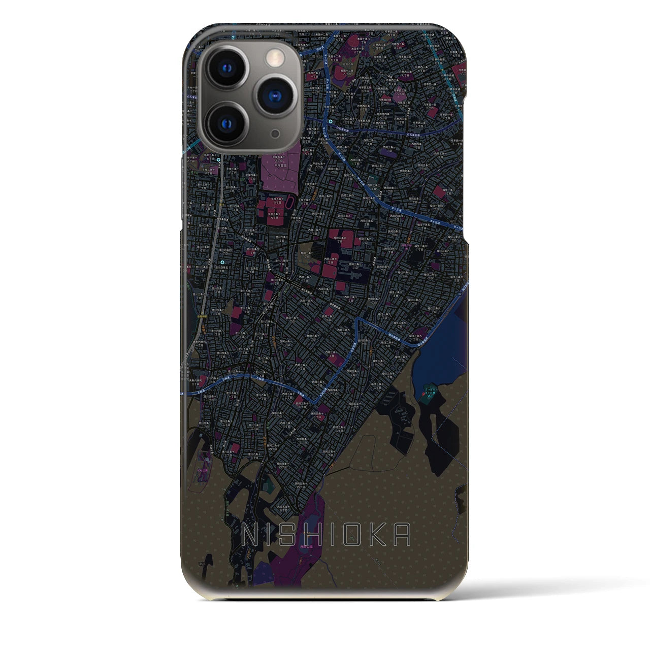 【西岡（北海道）】地図柄iPhoneケース（バックカバータイプ）