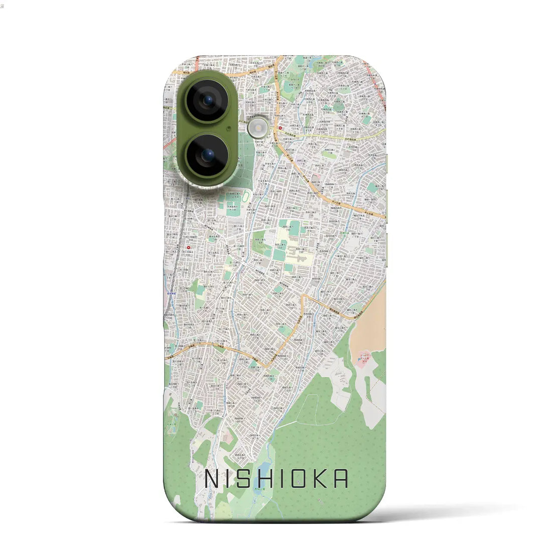 【西岡(北海道)】地図柄iPhoneケース(バックカバータイプ)ブラック・iPhone 17 Pro Max 用
