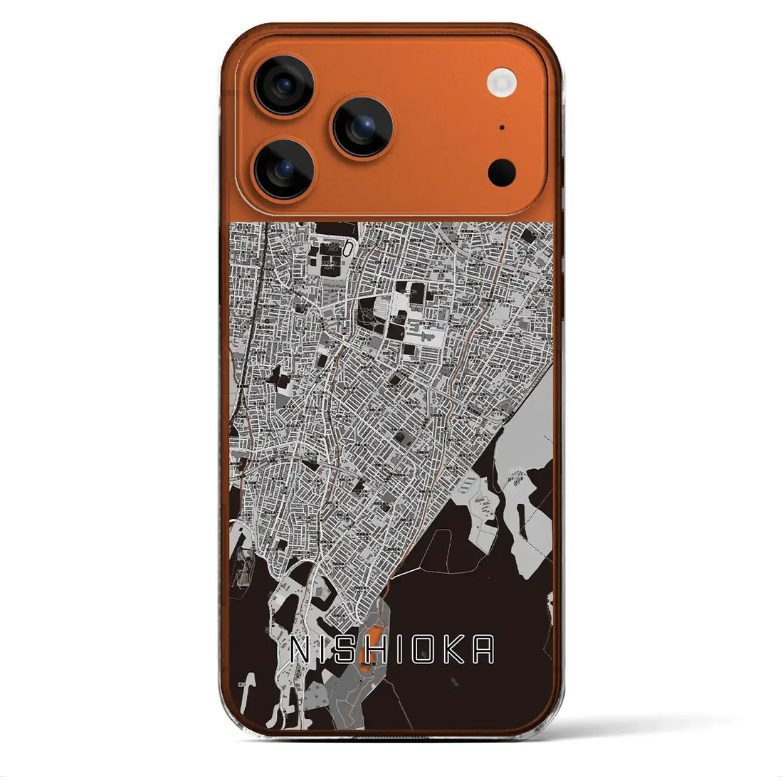 【西岡（北海道）】地図柄iPhoneケース（クリアタイプ）
